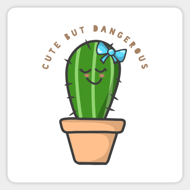 Cute but Dangerous Sticker by Plantitas